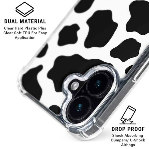 Cow Print iPhone 16 Clear Case